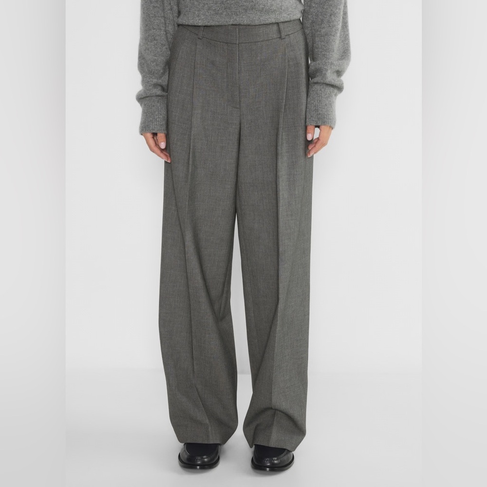 Aritzia Pleated Pant Dark Gray
